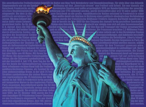 LUPU Text Puzzle ® - Freiheitsstatue (1000 Teile)