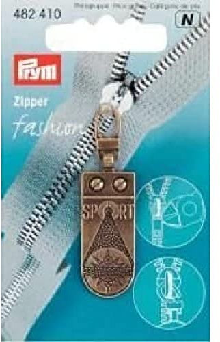 Prym Modischer Reißverschluss Sportstar, Metal, Bronze, Eine Grösse