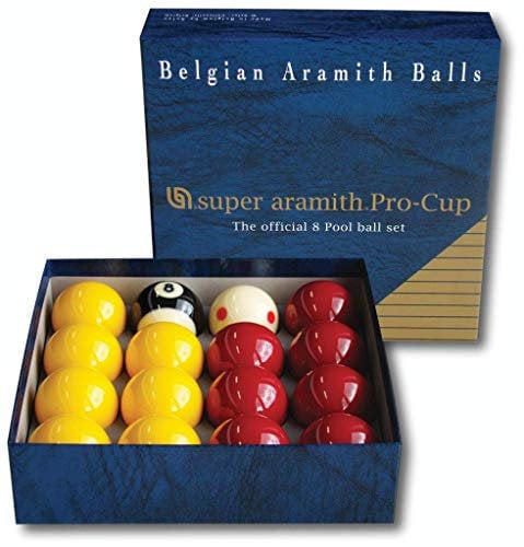 Aramith Pro Cup Red and Yellow 2 Inch Pool Ball Set - Tournament Quality Ball Set