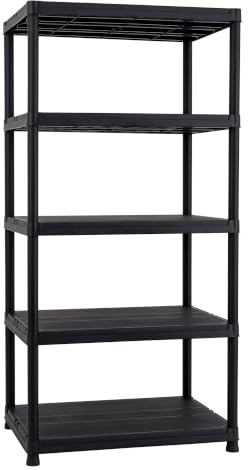 TOOMAX Z139T041 Kunststoffregal Universal 96 - 5 Böden - Art 139, schwarz