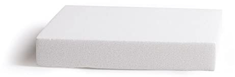 Decora 0173948 Basi quadrate in polistirolo ideali per esercitazioni e per realizzare torte a piani dall'aspetto perfetto, Dim. 20 X 20 X H 5 CM