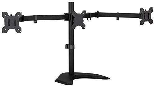 Mount-It! Soporte para Monitor Triple | 3 Soporte de Monitor para Pantallas de computadora de 19 20 21 22 23 24 Pulgadas | Compatible con VESA