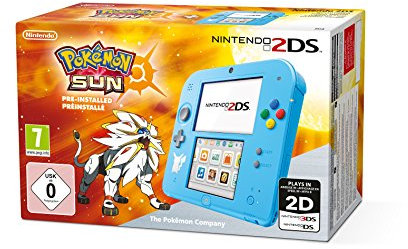 Console Nintendo 2DS : bleu + Pokémon Soleil Préinstallé - édition speciale