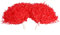 Cheerleading Pompons 6 Stücke Cheerleader Sport Party Tanz Zubehör Hand Blumen Pompons Prost-7 Farben zu wählen (Farbe : Rosen-Rot)