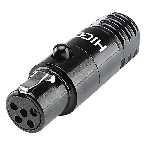Hicon Mini XLR 5-pol Kompakt Stecker Buchse Weiblich/Female Jack/Max Kabel-Ø 5,0mm - HI-XMCF5-B