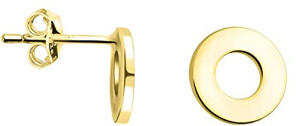SOFIA MILANI - Damen Ohrringe Ohrstecker 925 Silber - vergoldet/golden - Kreis Rund - 20572