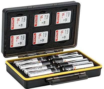 JJC Memory Card Case for 6 SD Cards + 8 AA Batteries