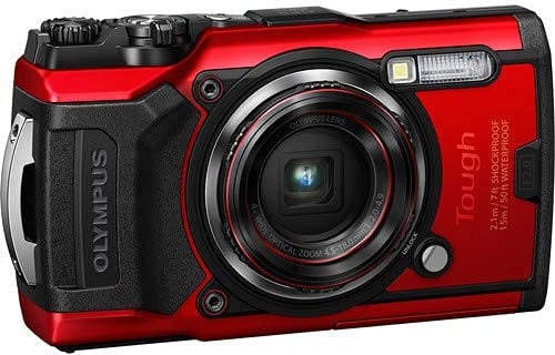 OLYMPUS Tough TG-6 Waterproof Camera, Black Tough TG-6 Waterproof Camera, Red Bundle
