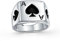 Personalisieren Sie Good Luck Gambler Las Vegas Lucky Casino Playing Card Black Ace Of Spade Ring Für Männer Poker Spieler Zwei Ton Oxidiert .925 Sterling Silber Customizable