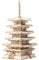 ROBOTIME 3D Puzzles Holz Mechanischer Modellbausätze DIY Fünfstöckige Pagode Bastelsets Kreative Puzzlesets Erwachsene zum Bauen