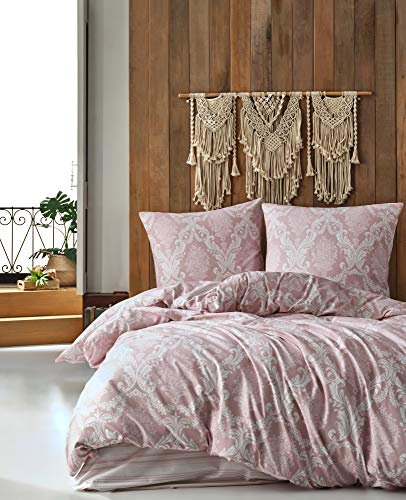 ZIRVEHOME Bettwäsche Set vierteilig, 135x200 Bettbezug, Baumwolle, Barock Design, Fiorita V1 V1