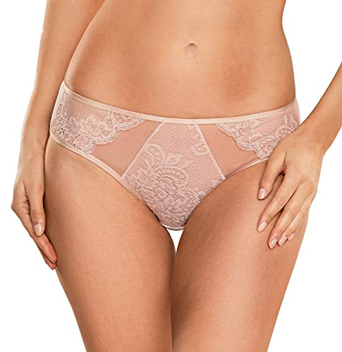 VIVISENCE Femme Culotte Slip Élégant 1044, Rose,42