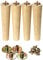 GOSCHE Wooden Chair Table Legs, 25cm Furniture Legs Set of 4, Modern Style Replacement Furniture Feet for Bed Cabinet Couch Cupboard Armchair, Family DIY Sofa Legs with Screws Mounting Plate