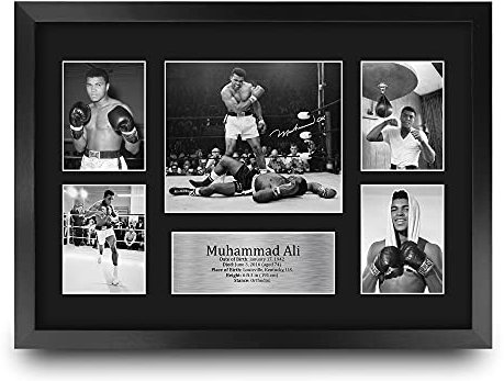 HWC Trading FR A3 Muhammad Ali Geschenke Gedrucktes Signiertes Autogrammbild Für Boxer-Erinnerungsstücke-Fans - A3 Framed