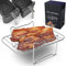 Air Fryer Rack For Ninja Dual Air Fryer, 304 Stainless Steel Multi-layer Dehydrator Rack Rack Nonstick Air Fryer Accessories Compatible With Double Basket Air Fryer