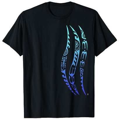 Symbol Wellen Muster Kultur Maori Tribal Blau T-Shirt
