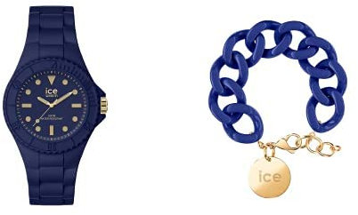 Ice Generation - Twilight - Small - 3H + Jewellery - Chain Bracelet - Lazuli Blue - Gold