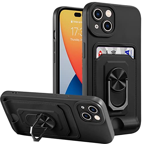 König Design Handyhülle kompatibel mit Apple iPhone 14 Pro Schutzcase Backcover Bumper Etuis Schwarz