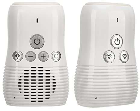 Luqeeg Monitor de Audio para Bebés de 2,4 GHz, Monitor de Visión Nocturna por Infrarrojos, Cámara de Seguridad para Bebés con Intercomunicador de 2 Vías con Luz Nocturna Y Detección de Ruido(EU)