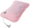 MAGICLULU Elektrische Wärmflasche Heizung Wasserbeutel USB Wiederaufladbarer Wärmbeutel Tragbare Plüsch Elektrischer Mini Wasserflasche für Bauch, Nacken und Rücken geeignet (Rosa)