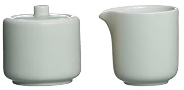 Ritzenhoff & Breker Milch- und Zuckerset Jasper, Mint, Milchkännchen & Zuckerdose aus Keramik, Außenseiten mit Mattglasur und Soft-Touch-Haptik
