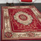 Mazovia Orientalisch Vintage Teppich - Kurzflor - Muster mit Medaillon - Traditioneller Teppich für Wohnzimmer, Esszimmer - ÖKO-TEX Wohnzimmerteppich - Rot 220 x 300 cm