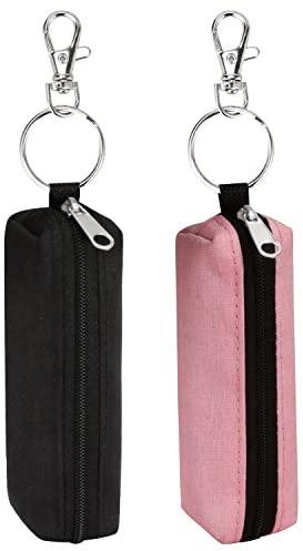 Meiiy Chapstick-Halter, Lippenbalsam-Hülle, Lippenstift-Halter, Tasche, Lipgloss-Halter mit Haken, Strumpffüller, Geschenk für Frauen, 2 Stück., 4inch x 1.2inch x1.2inch, Quader
