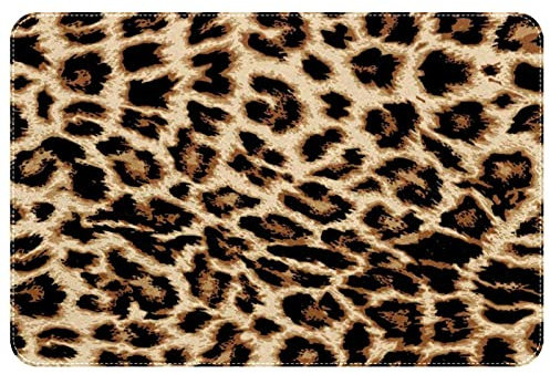 VBFOFBV Bereichsteppich, Badteppich, Fußmatte, Rutschfester, waschbarer Teppich für Badezimmer, Küche, Waschküche, Dekoration,Klassisches Vintages Retro mit Leopardenmuster