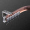 Biegsame Decke Gebogene Vorhangschiene, Flexible Decken Vorhang Halterung, Gardinenstange Aus Aluminium, Schiene Mit Metall Vorhang Haken, In U-förmigen Fenstern (Color : Rose gold, Size : 1m)