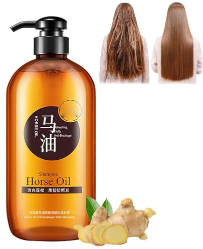 Horse Oil Nourishing Shampoo,Japanese Horse Oil Shampoo,Horse Oil Supple Moisturizing Shampoo,Ginseng Extract Root Nourishing Shampoo,Nourishing Conditioner No.1 in Japan for All Types of Hair (1 Pcs)