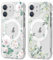 Xylota 2 Stück Magnetisch Hülle für iPhone 12/12 Pro 6.1 '' [Kompatibel mit MagSafe], Blumen Muster Mädchen Aesthetic Design Klare Handyhülle, TPU Stoßfeste Transparent Schutzhülle für iPhone 12 Pro