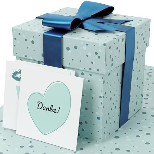 DIY Explosionsbox Geschenkbox Set zum selber basteln - Pop Up Foto Überraschungsbox - Geschenk Box Bastelset als Geburtstagsgeschenk, personalisiertes Geschenk