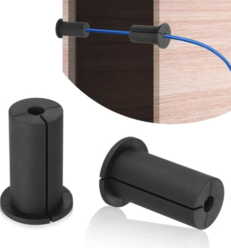 2pcs Kit de Routage de Câble pour Starlink Trou Mural de 2,54cm, Silicone Passe-Câble Passe-Fil Mural Kit de Montage de Câble pour Starlink Câbles Ethernet (Noir)