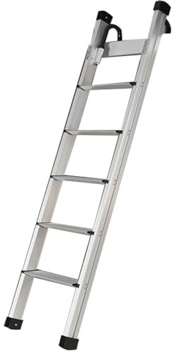 Nur Etagenbettleiter Wohnmobil-Etagenbett-Leiter, Universal Wohnmobil Gerade Leiter, Innen-Hochbett/ Schlafsaal Rv Bett Aluminium Stufenleiter Für Reiseanhänger Aufzug Bett Kinder ( Color : Silver , S