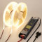 BENLUN COB LED Streifen 20M (10M X 2), 24V LED Strip 4000K Naturweiß Selbstklebend, LED Band 11W/M CRI 93 Schneidbar mit Netzteil für Schlafzimmer, Akustikpaneele, Zimmer Dekoration