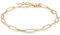 Jenosy 14K Vergoldet Armband Damen Gold Schließe Büroklammer Kette ArmbänderVerstellbar Anhänger Armband für Frauen Mädchen Schmuck