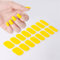 MrCuvaryas UV Gel Nagelfolie selbstklebend, Nagelsticker Nagelkunst Sticker Nagellack Aufkleber Nail art Selbstklebend, Maniküre Sticker Schöne Mode DIY (Black French) (Yellow, M-16pcs)