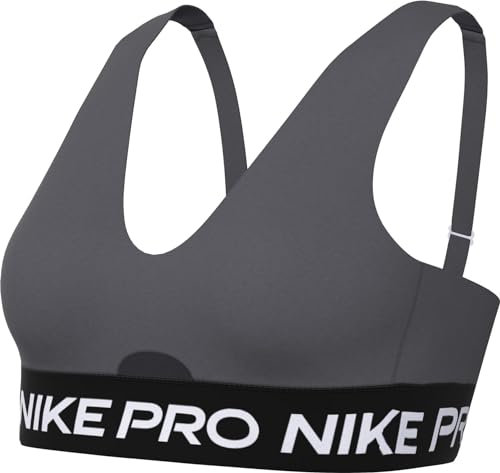 Nike Damen Sport-BH Pro Indy Plunge Bra Sw, Iron Grey/White, HF5961-068, S