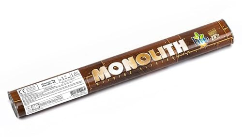 MONOLITH E6013 Schweißelektroden 3,2mm Profi | RC Typ Rutilumhüllt | 1kg Stabelektroden | AC/DC Universal | Für Baustahl Stahlkonstruktionen | TÜV Zertifiziert | Industriequalität