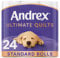 Andrex Ultimate Quilts Toilet Paper 24 Rolls, Air Pocket Technology for Soft, Thick Sheets – 24 Quilted Toilet Rolls x 1 Pack, FSC Certified