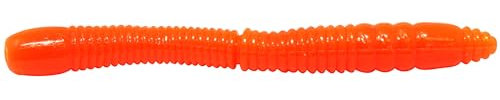 FTM Lifter Lures Wurmy Cheese 6,5cm - 10 Gummiwürmer, Farbe:Hot Orange