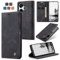 owlhold hülle Xiaomi Redmi 13 klapphülle Premium Lederhülle Weiches Vintage-Nubukleder Faltbare Ständer Schutzhülle Kartenfach Standfunktion Handyhülle für Redmi 13 / Poco M6 4G/ Note 13R 5G - Schwarz