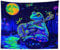 Schwarzlicht-reagierender Wandteppich, Frosch-Wandteppich für Schlafzimmer, Schlafsaal, Hintergrundtapete, UV-reaktives Poster, Schwarzlicht-Wandteppich für Wohnzimmer, Licht