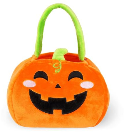 Legami - Halloween-Tasche für Süßigkeiten oder Streiche, Pumpkin, Bonbontüte, Candy Bag, aus weichem, faltbarem Stoff, mit Henkel, 20 x 35 x 3 cm