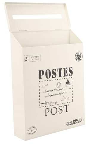 NULYLU Cassetta Postale in Ferro Da Parete Stile Vintage Con Ampio Scomparto Per Lettere e Giornali Cassetta Lettere Esterno Resistente Per Casa e Giardino Decorazione Americana Classica