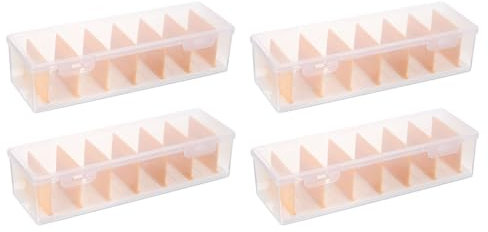 sourcing map Cable Storage Box with Compartments, Cable Organizer Transparent Plastic Tidy Box with Lids, Cable Management Box with Removable Dividers for Home Office Drawer Desk Accessories