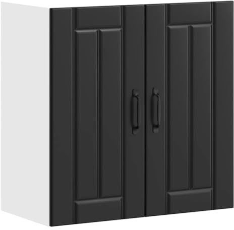 vidaXL Armario de Pared de Cocina Lucca Madera ingeniería Negra