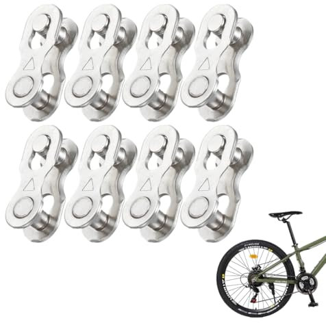 OUDQFCJ 8 Paare Fahrradkettenglied Kettenschloss Fahrrad Fahrradkette Magie-Gelenk-Verbindungsstück Fahrradzubehör