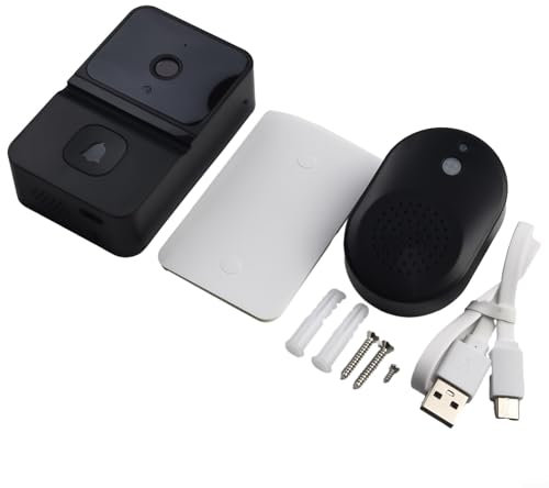 Wireless Video Door bells Camera With Ring Chime,For Smart WiFi Wireless Video Phones Door Ring Intercom Security Camera Bell(Black)