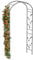 blumfeldt FloraBelle Rosenbogen – Metall-Rosenbogen Mit Dekorativen Blattmustern, Stabiler Pulverbeschichteter Stahlrahmen, Wetterfest, Ideal Für Kletterpflanzen, Einfache Montage, 240x110x40 cm